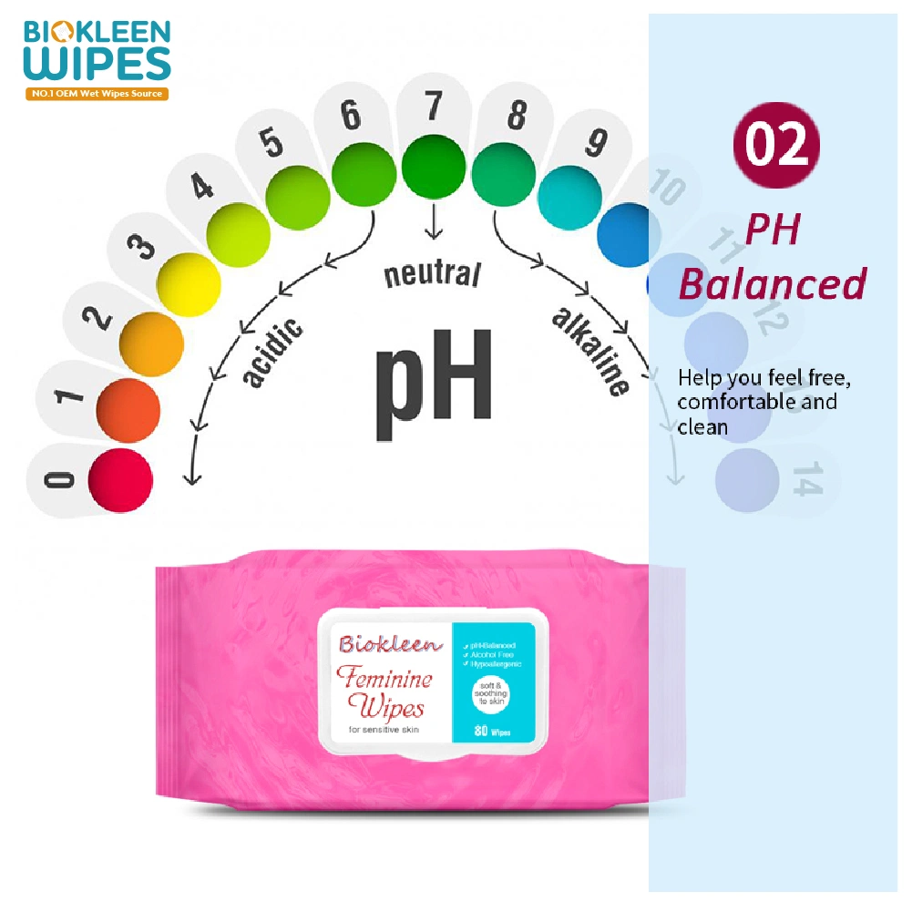 Biokleen Organic Female Hygiene Cleansing Bamboo Face Makeup Remover Woman Intimate Vagina Sex Cleaning Feminine Body Wet Wipes for Women