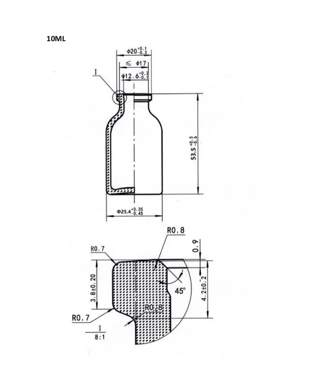 250ml 500ml Glass Bottle Factory Amber and Clear Moulded Serum Glass Vial