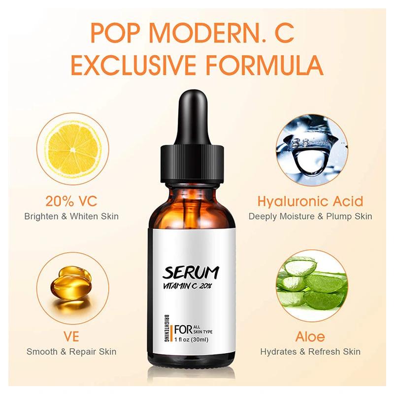 Pure Organic 20% Vitamin C Facial Skin Care Brightening Serum