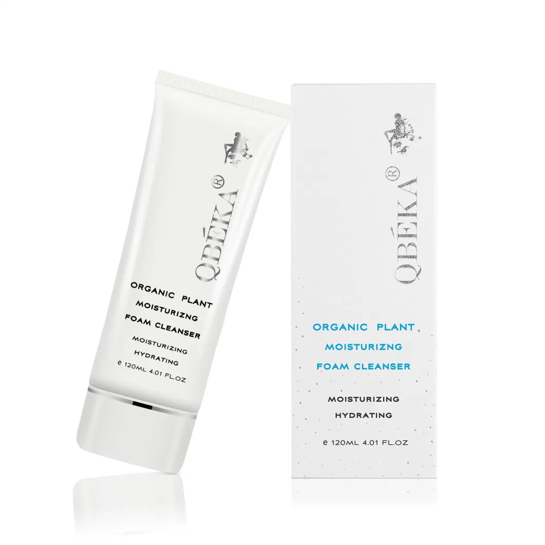 OEM Available Qbeka Hyaluronic Acid Moisturizing Facial Foam Cleanser Organic Plant Face Cleanser