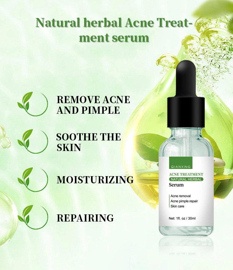 Wholesale Skin Care Natural Green Tea Herbal Acne Treatment Repairing Serum