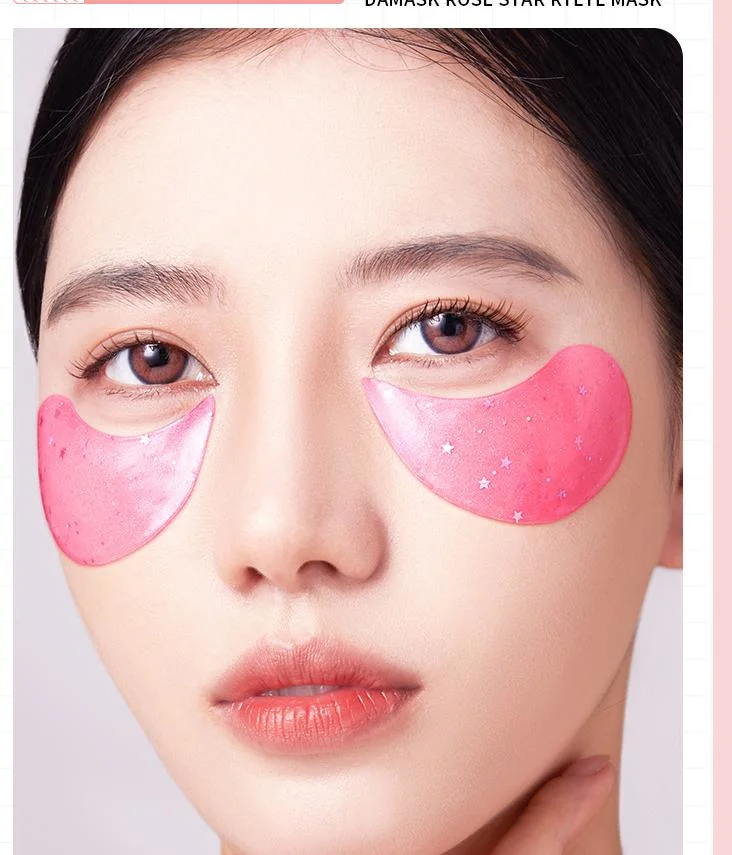 Online Wholesale in Stock Private Label Collagen Bamboo Charcoal Rose Starry Sky Eye Patch Moisturize Anti Aging Skin Care Crystal Eye Mask