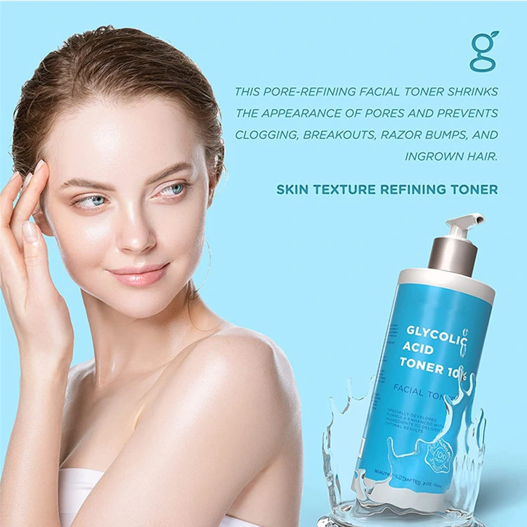 Professional Custom Anti-Aging &amp; Acne Glycolic Acid Toner for Face 10% Aha