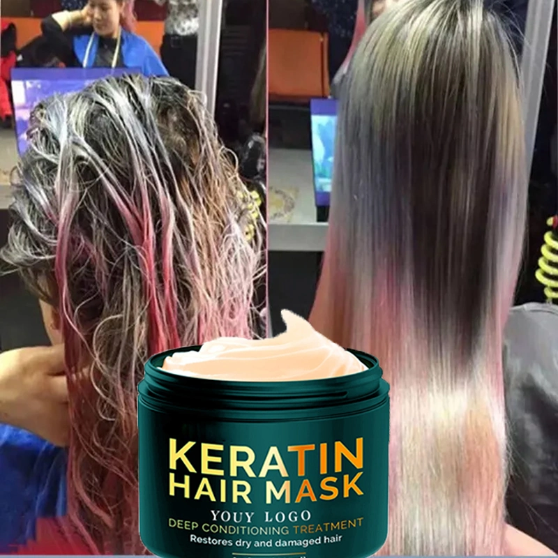 Professional Keratin Hair Mask Repair Damaged Anti Loss Hair Fall 8 Seconds Repair Cream OEM Private Label