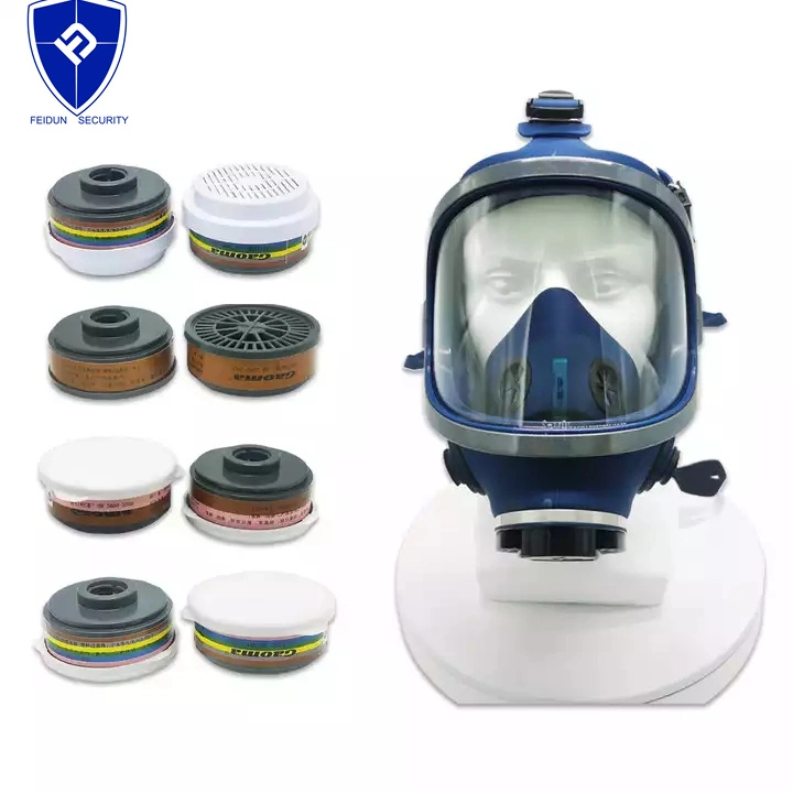 Manufacture Industry Self-Priming Tactical Acid Diver Silica Gel Additional Filtering Full Face Rebreather Gas Mask