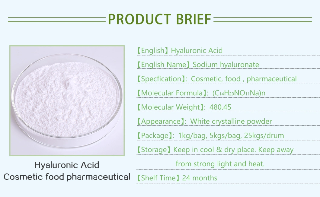 Food Grade Natural Sodium Hyaluronic Acid with Free Sample