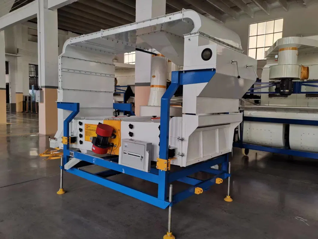 Helida Paddy Cleaner Pea Chickpeas Sorting Machine Soybean Beans Separator 8t/H Double Air Screen Seed Cleaner and Grader