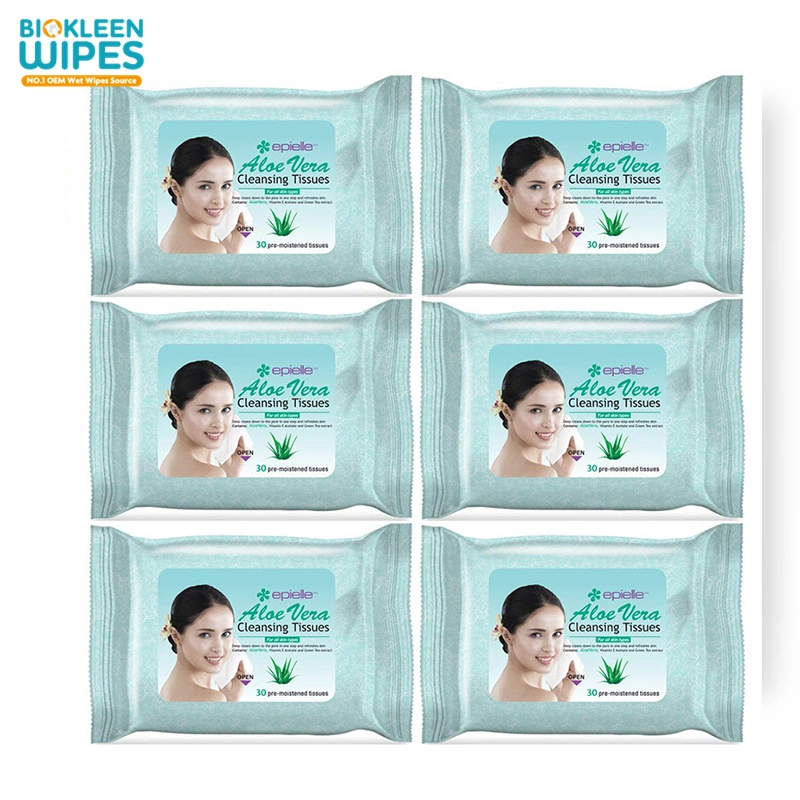 Biokleen Cheap Dye Remove Hygiene Refreshing Best Tough Strong Exfoliating 25PCS Pack Eyelid 3in1 Chlorine-Free Disposable Facial Wipes