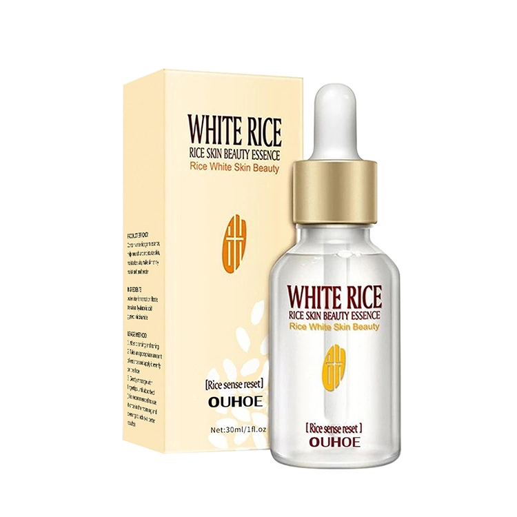 Organic Whitening Liquid Facial Serum Brightening Rice Skin Serum Anti Aging Hydrating White Rice Face Serum