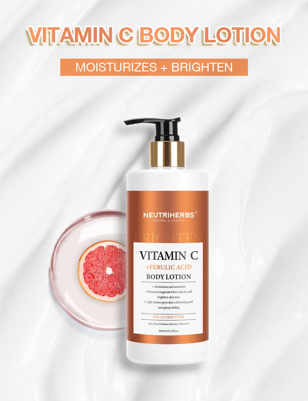 Factory Customized Firming and Brightening Vitamin C Body Lotion