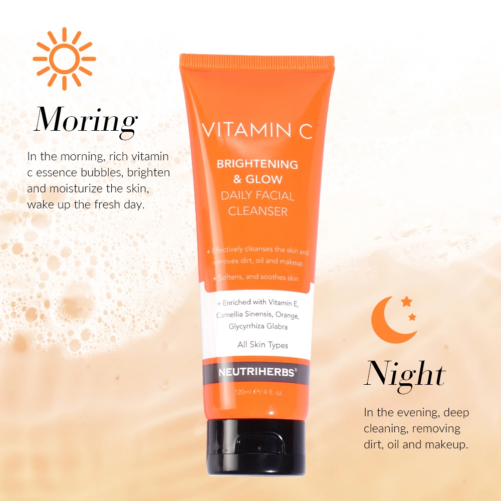 Natural Private Label Positively Radiant Moisturizing Hydrating Vitamin C Cleanser