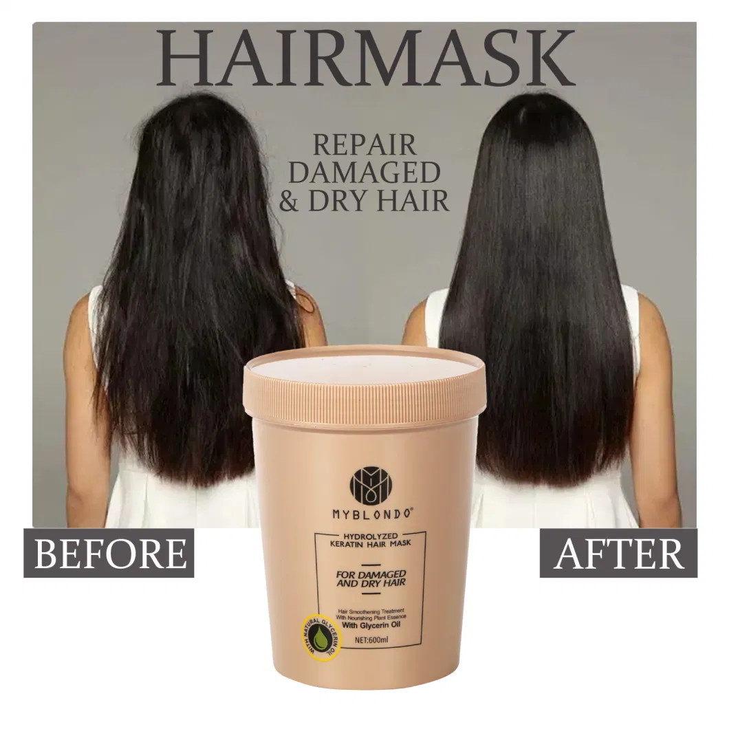 Professional Salon Product Hair Mask Conditioner Repair Damaged Hair 600ml Wholesale Bulk Free Samples Korean