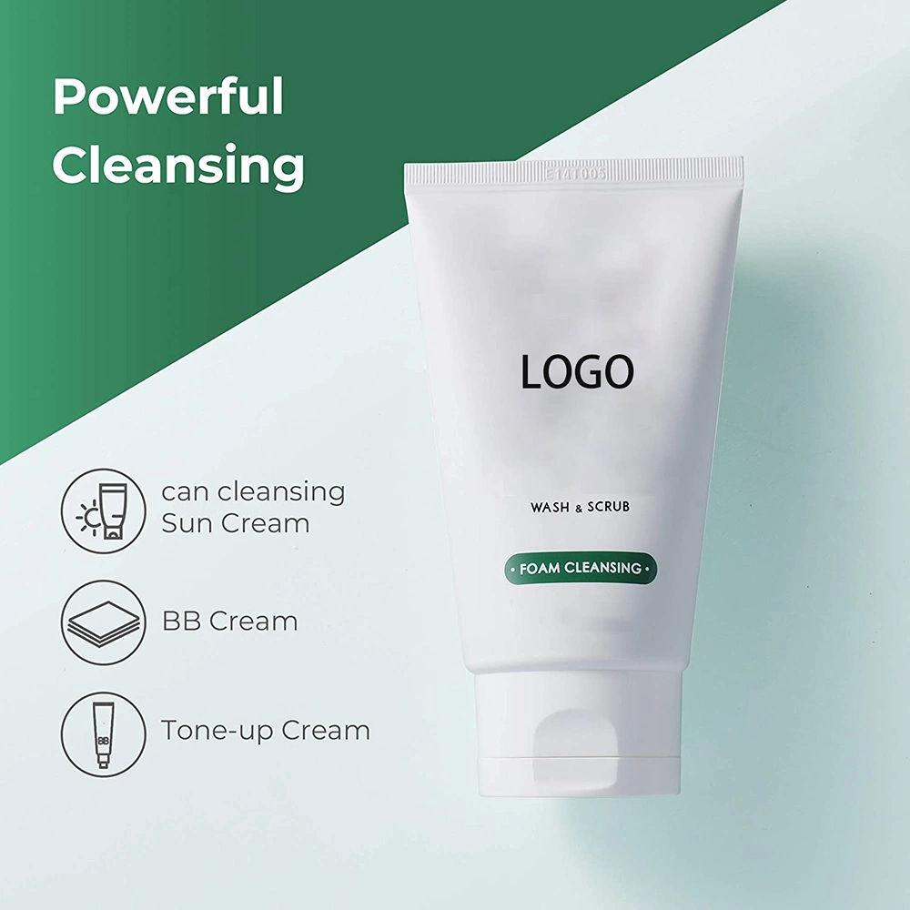 Factory Price Custom Logo Organic Natural Vegan Blackhead Remove Anti Acne Private Label Face Wash Cleanser for Men