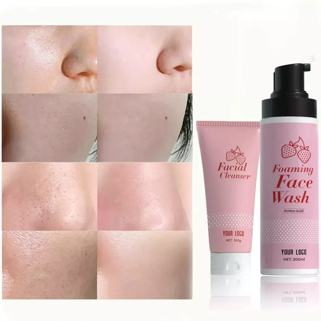 Private Label Skin Care Deep Cleaning Refreshing Moisturizing Facial Foam Cleanser Face Wash