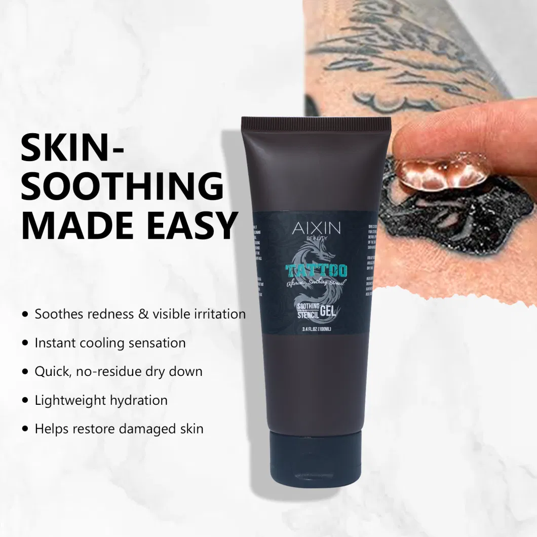 Beauty Cosmetics Skin Care Moisturizer for Fresh Tattoo Cooling Relief Soothing Tattoo Aftercare Gel