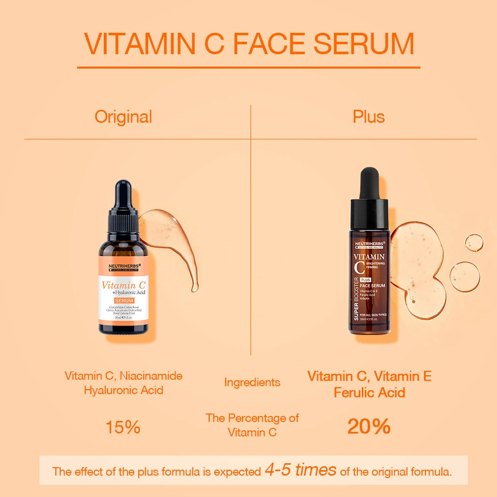 Organic Whitening Brightening Moisturizing Face Serum 20% Vitamin C Plus Face Serum