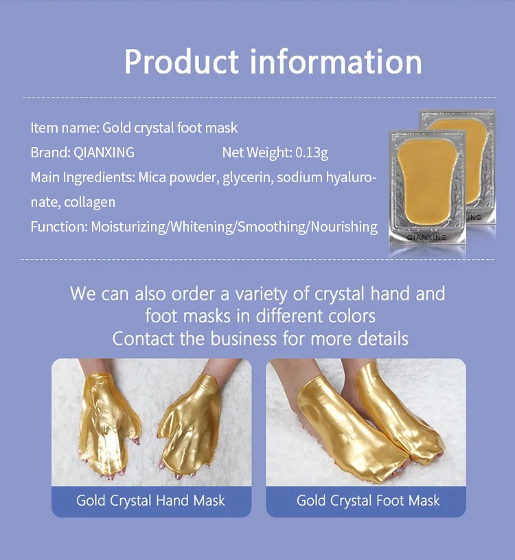 Wholesale Glycerin Pad Disposable Hydrogel Collagen 24K Gold Foot Mask