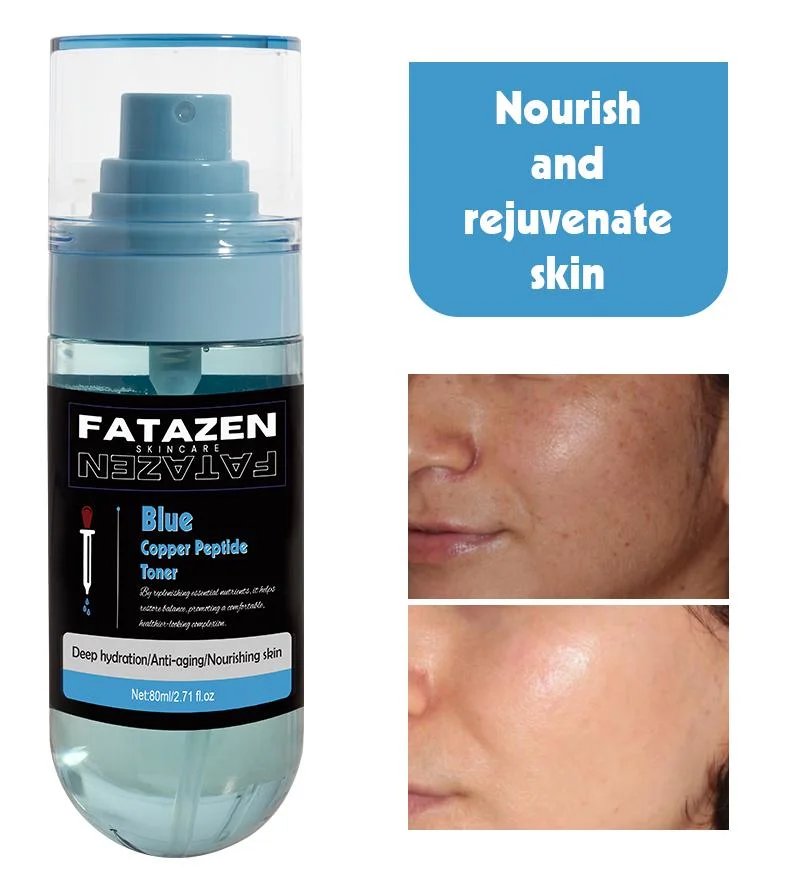 Soothes Redness Brightening Nourish Rejuvenate Skin Blue Copper Peptide Facial Toner Spray