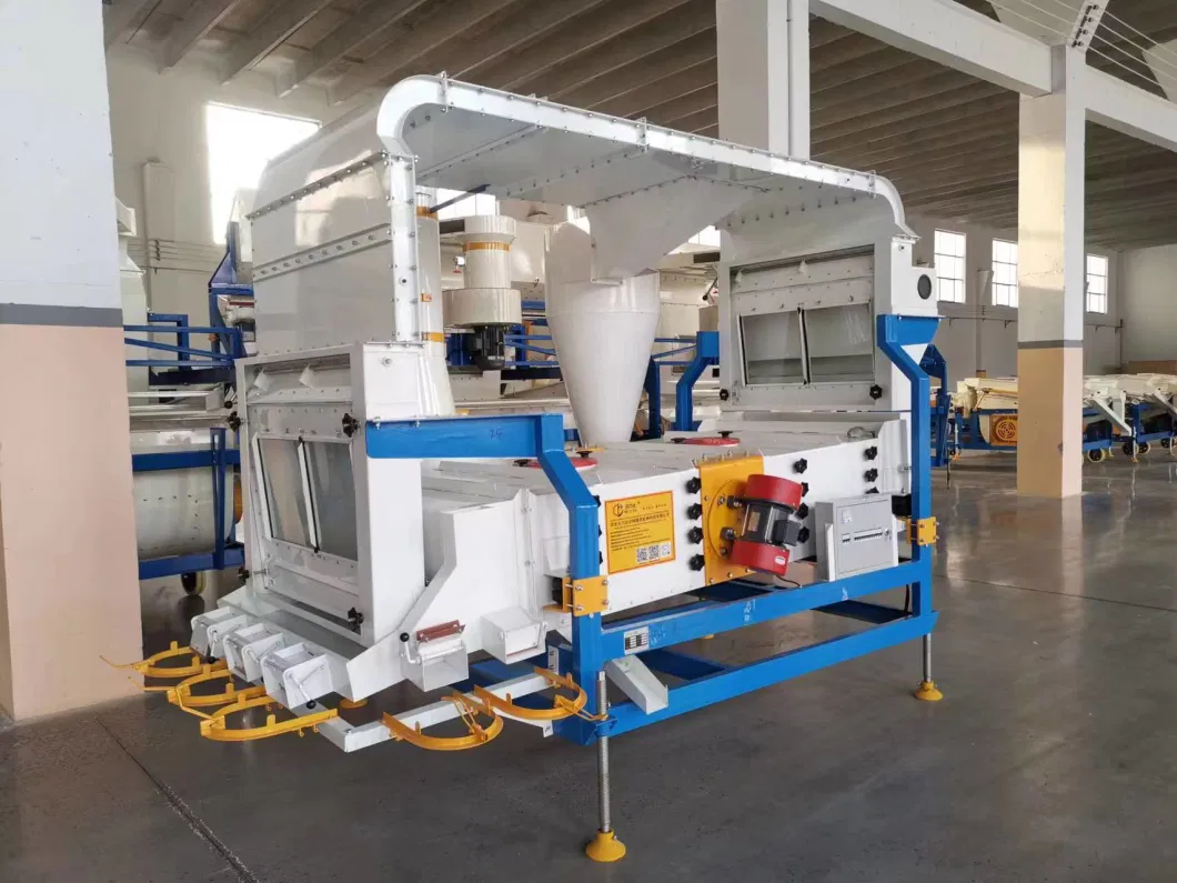 Helida Paddy Cleaner Pea Chickpeas Sorting Machine Soybean Beans Separator 8t/H Double Air Screen Seed Cleaner and Grader