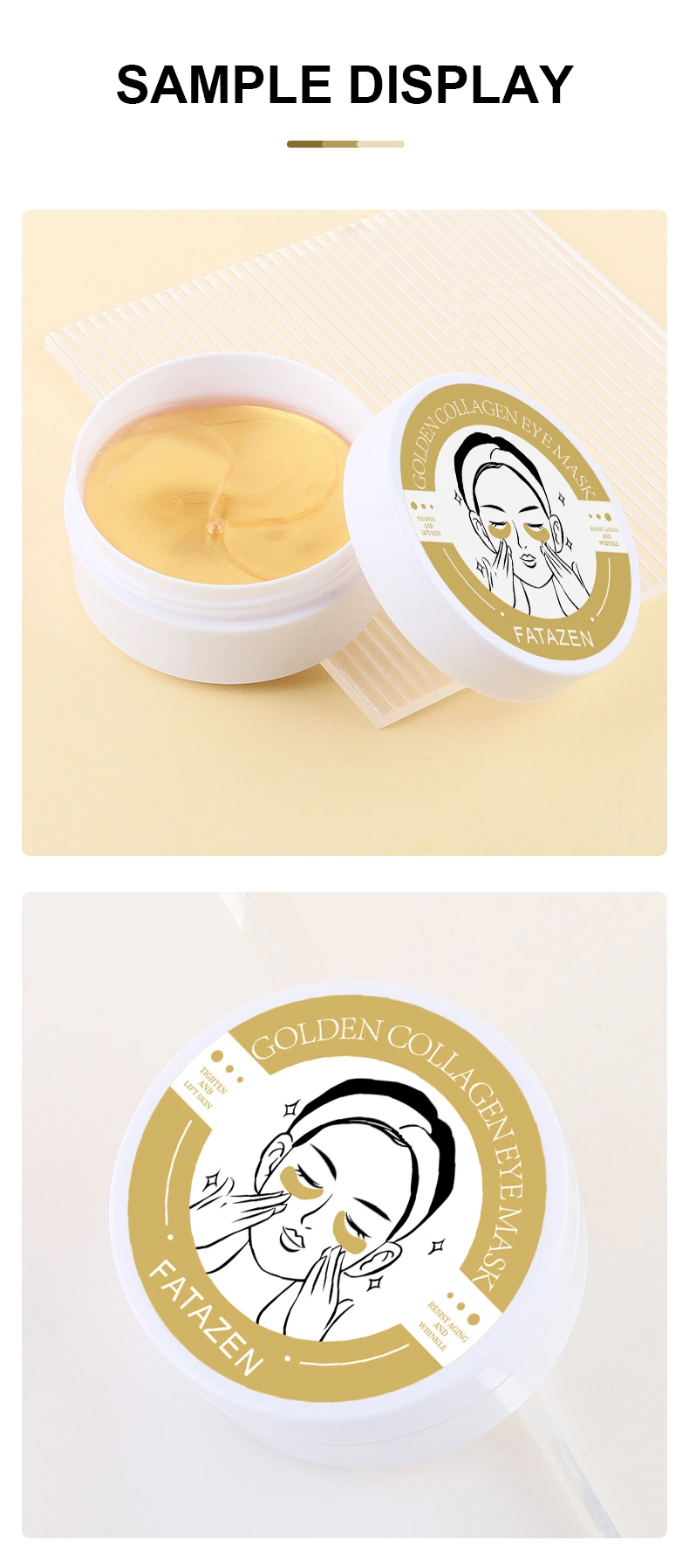 Remove Dark Circle Anti-Wrinkle Organic Moisturizing Collagen Golden Hydrogel Eye Mask