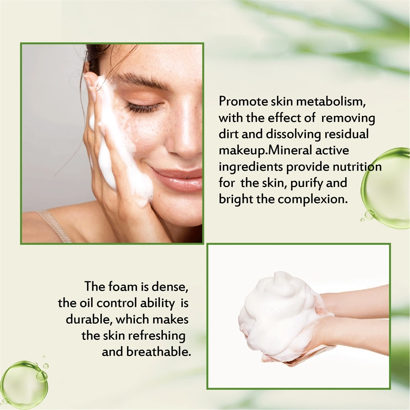 Tlm 95% Foam Aloe Vera Facial Cleanser Skin Care Face Deep Cleansing Makeup Remover Oil Control Foaming Facial Cleanser