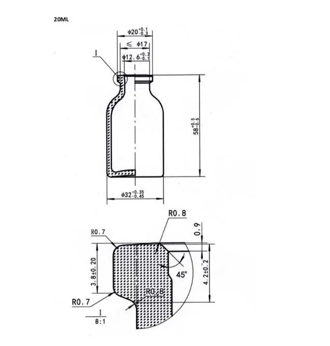 250ml 500ml Glass Bottle Factory Amber and Clear Moulded Serum Glass Vial