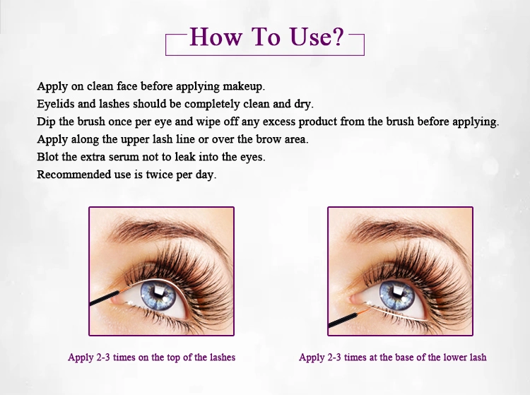 Wholesale Lightweight Formula Vegan Lash and Brow Rapid Enhancing Eyelash Growth Serum