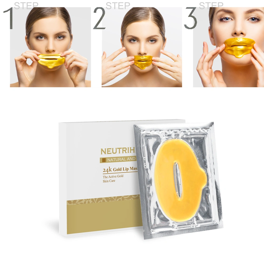 Private Logo Beauty Nourishing Plumper Women Sleep Gold Korea Lip Mask