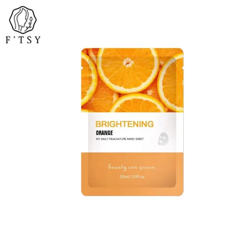 Natural Vegan Free Fruit Peach Orange Cherry Youthful Acne Treatment Moisturizing Face Sheet Masks