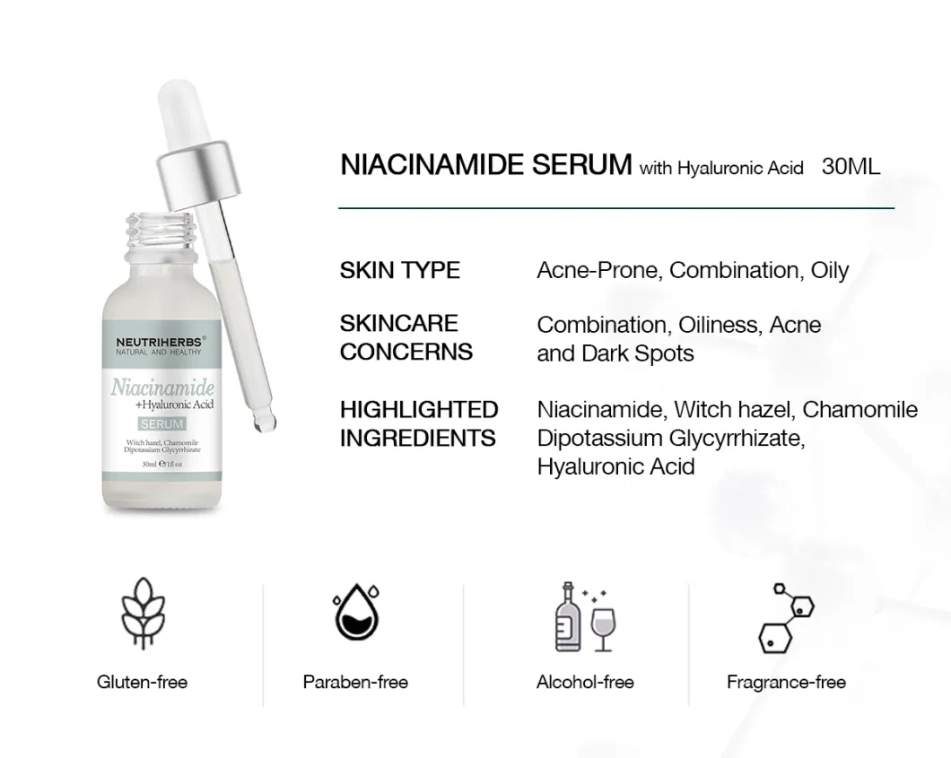 Skin Facial Care 30ml Moisturizing Purifying Restoring Hydrating Face Serum Niacinamide Serum