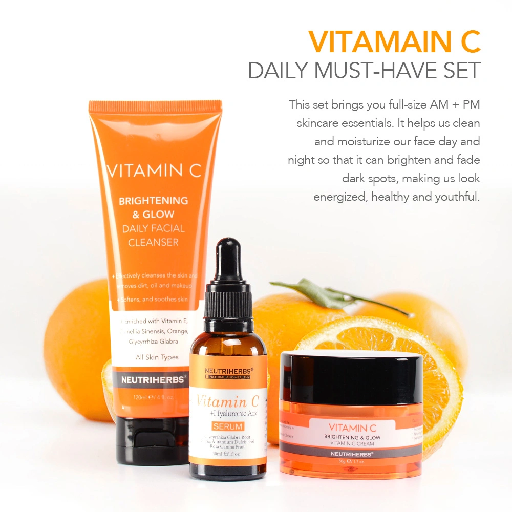 Collagen Cosmetics Vitamin C Serum for Face Anti Aging Brightening Dark Spot Serum Set