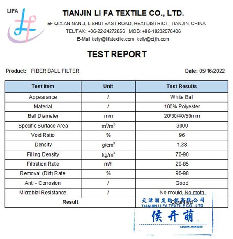 High Quality Filter Ball /Fiber Ball Stuffing Media for Waste Water Treatment