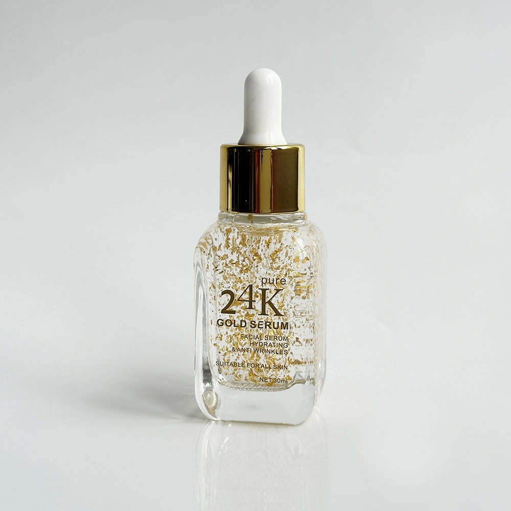 Wholesale 24K Gold Serum Private Label Organic Pure Gold Whitening Glow Anti Wrinkle Acne Aging Repair 24K Gold Face Serum