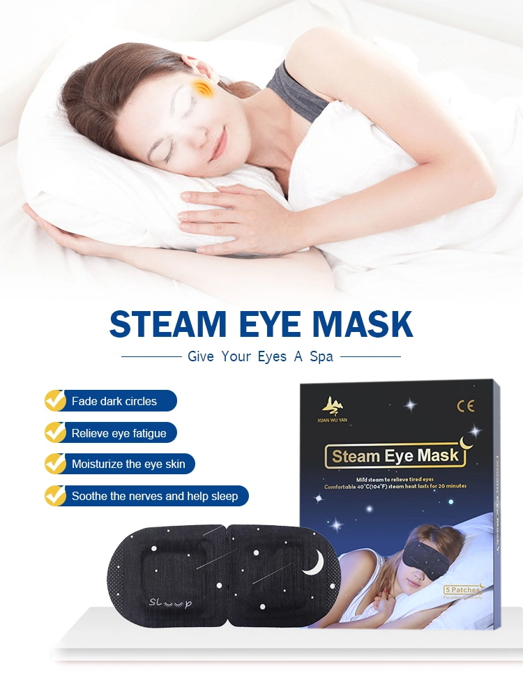 Japanese Best Seller Promote Sleep Disposable Instant Steam Hot Compress Eye Mask