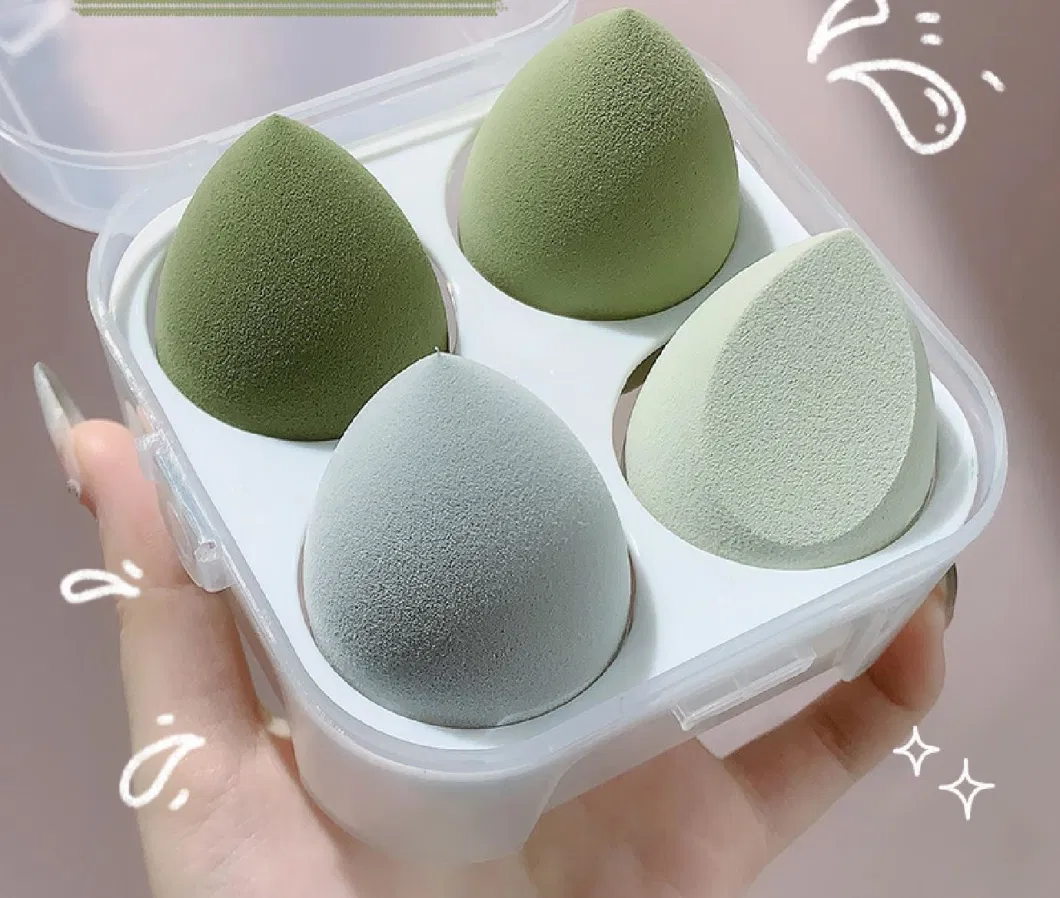 Latex Free Beauty Egg Blending Blender Sponge Makeup Sponge Set for Powder Cosmeitc with Box and Package