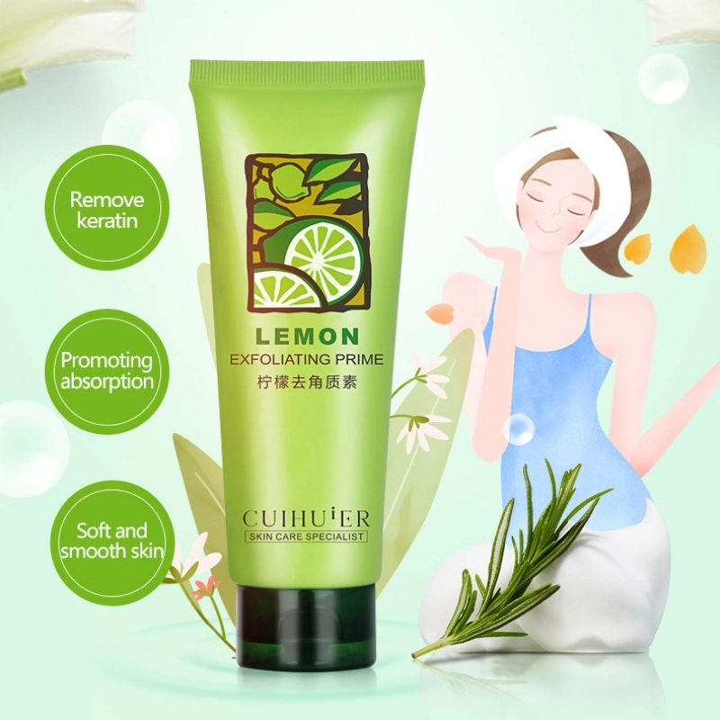 Lemon Facial Oil Cleanser Natural Facial Scrub Exfoliating Whitening Brightening Peeling Cream Gel Face Scrub Removal Makeup