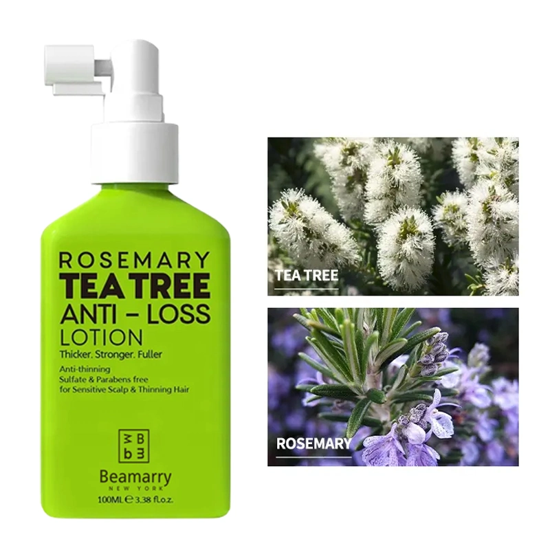 2023 New Arrival Natural Herbal Beamarry Famous Brand Fast Hair Growth Hair Care Products Rosemary Tea Tree Growth Scalp Tonic