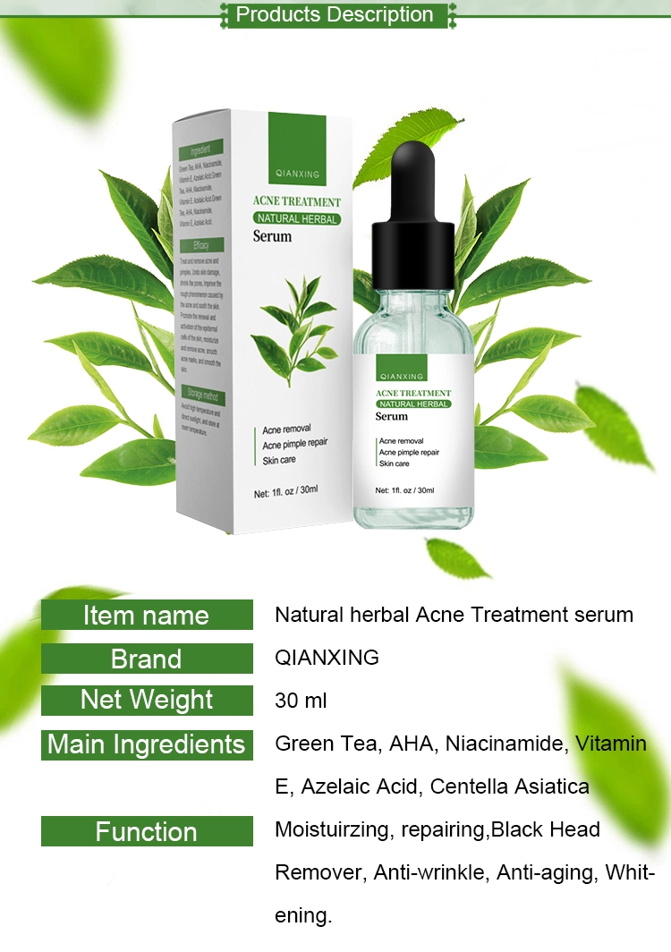 Factory Oragnic Anti Aging Whitening Repairing Herbal Acne Treatment Serum