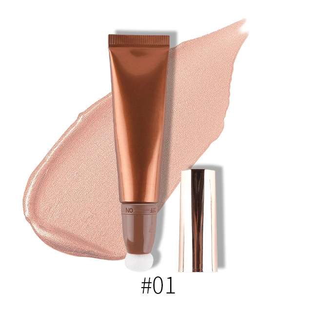 OEM Soft Tube Private Label High Gloss Makeup Bronzer Vegan Highlighter Cream Shimmer Illuminating Face Body Liquid Highlighter