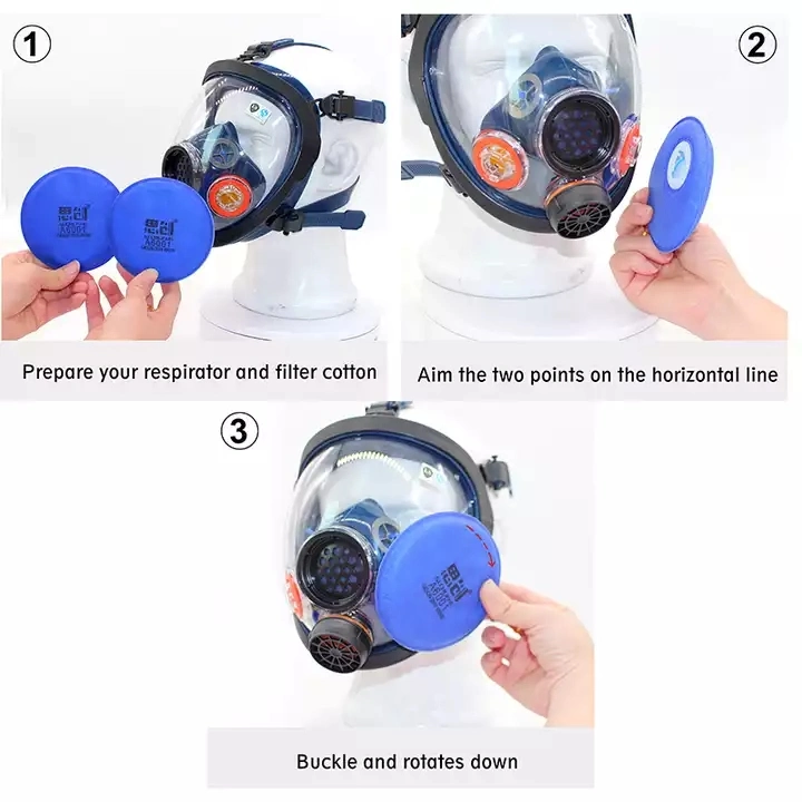 Hot Sell Silicone Large Orbit Gas M Ask Poison Gas Dust Respiration Protective Silica-Gel Gas Mask