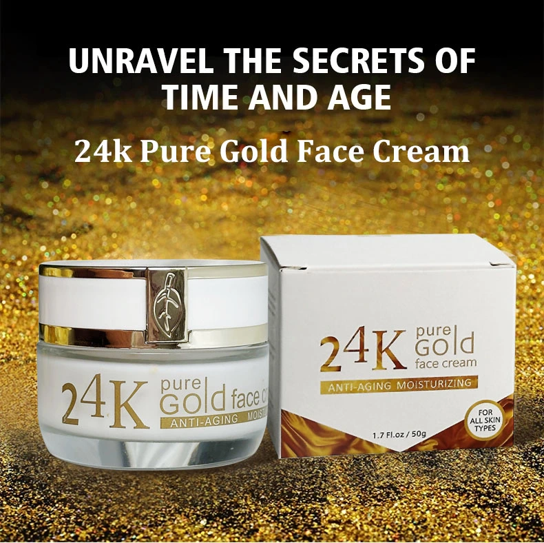 Wholesale OEM/ODM 24K Gold Brightening Lightening Rejuvenating Skincare Anti-Aging Face Cream