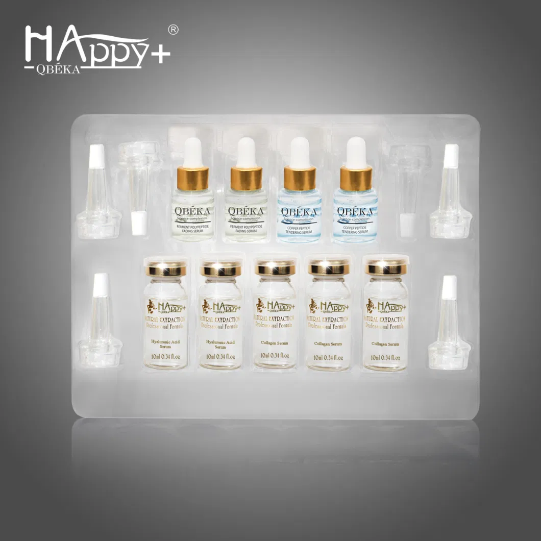 Chinese Skin Care Products Happy+ Qbeka Anti Wrinkle &amp; Brightening Serum Set Whitening Face Serum Hyaluronic Acid Serum