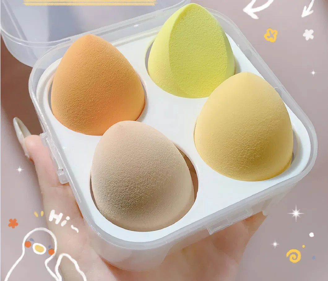 Latex Free Beauty Egg Blending Blender Sponge Makeup Sponge Set for Powder Cosmeitc with Box and Package