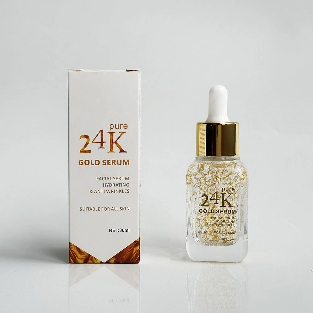 Wholesale 24K Gold Serum Private Label Organic Pure Gold Whitening Glow Anti Wrinkle Acne Aging Repair 24K Gold Face Serum