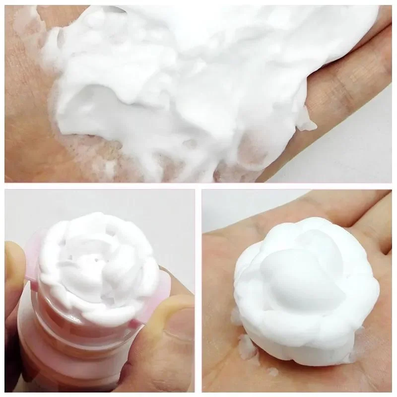 Facial Foam Cleansing Mousse Cleanser Skin Care Rose Flower Shape Oil Control Remove Makeup Face Mousse Cleanser