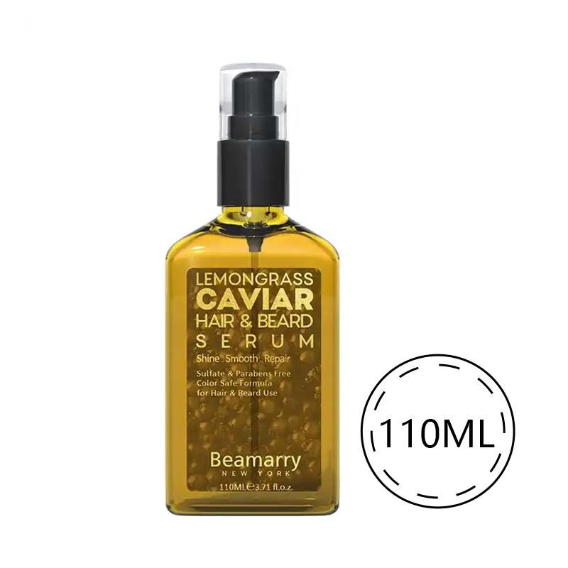 Beamarry Private Label OEM ODM Hair Care Hair Beard Treatment Lemongrass Caviar Hair &amp; Beard Serum for Hair &amp; Beard