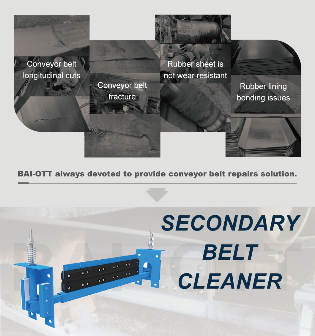 Secondary Belt Cleaner for Conveyor Tungsten Carbide Alloy Cleaner