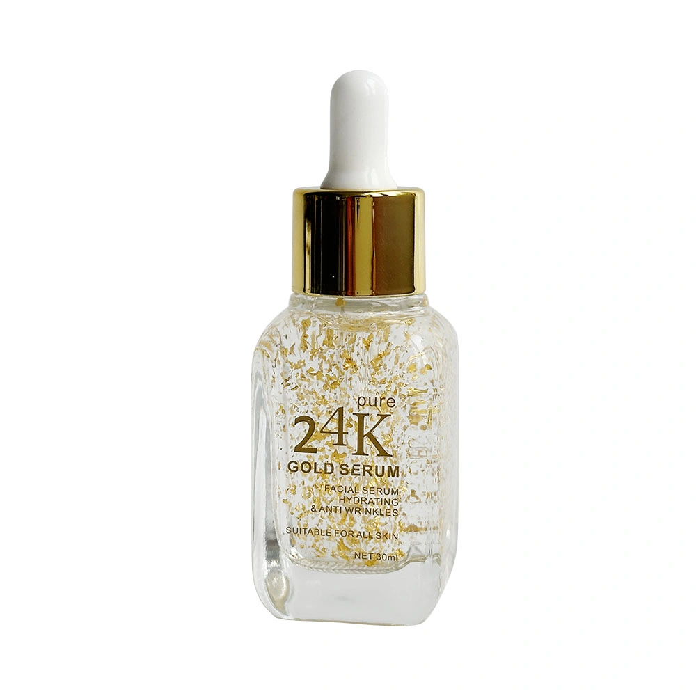 Wholesale 24K Gold Serum Private Label Organic Pure Gold Whitening Glow Anti Wrinkle Acne Aging Repair 24K Gold Face Serum