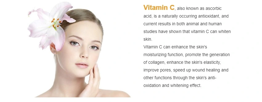 Food Grade Vitamin Ascorbic Acid Skin Whitening Raw Material Vc Vitamin C Powder