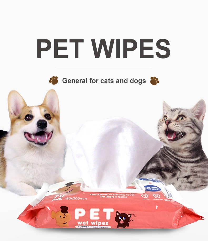 Factory Price OEM for Dogs Cats Puppy Body Face Eyes Ears Paws Cleaning Grooming Biodegradable Organic Pet Wet Wipes